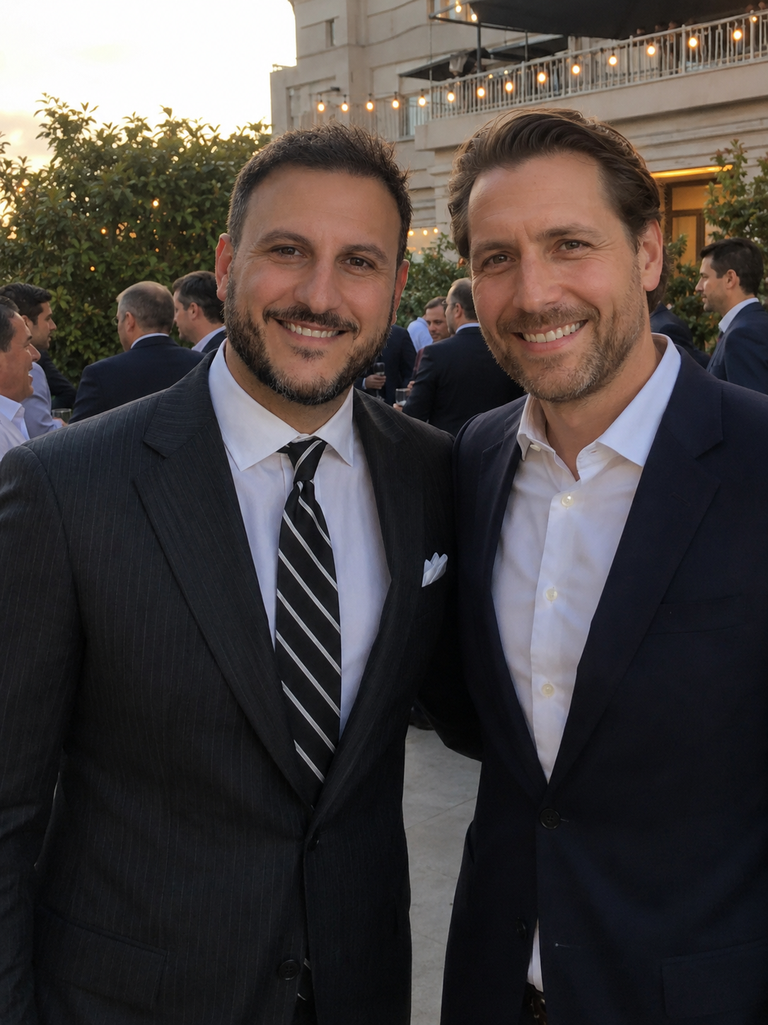 Ioannis Athanasiou avec Daniel Brousseau lors de la Soirée Réseau Affaires Québec 2023